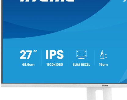 iiyama ProLite XB2797HSU-W1 - Monitor a LED - 27" - 1920 x 1080 Full HD (1080p) @ 120 Hz - IPS - 350 cd/m? - 1500:1 - 1 ms - HDMI, DisplayPort - altoparlanti - bianco, opaco_9