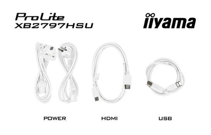 iiyama ProLite XB2797HSU-W1 - Monitor a LED - 27" - 1920 x 1080 Full HD (1080p) @ 120 Hz - IPS - 350 cd/m? - 1500:1 - 1 ms - HDMI, DisplayPort - altoparlanti - bianco, opaco_19