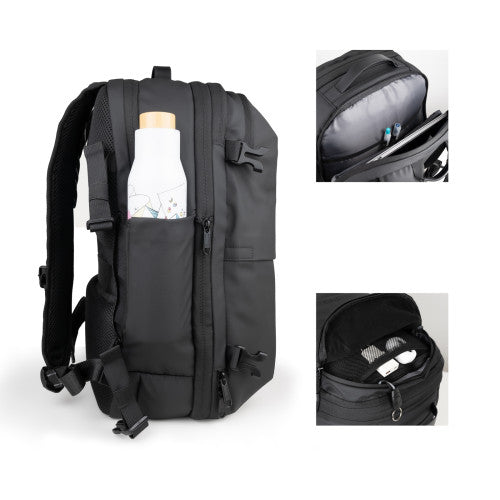 Mochila TooQ TQBP-V101-BK/ Capacidad 30-55L/ Negra/ Incluye Bomba de Aire_5