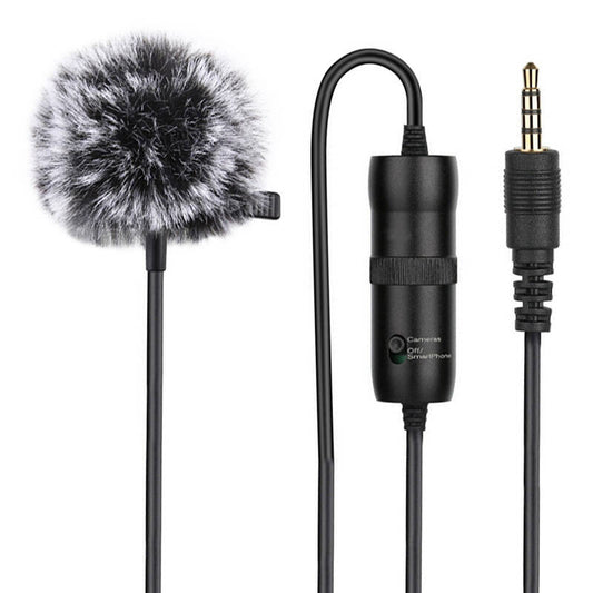 Microphone with a clip PULUZ 3.5mm Jack 6m_0