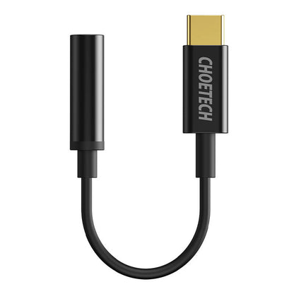 Adapter Choetech AUX003 USB-C to 3.5mm Audio Jack Adapter (black)_0