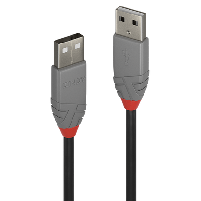 Lindy 36691 cable USB USB 2.0 0,5 m USB A Negro, Gris_0