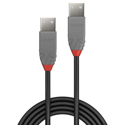 Lindy 36691 cable USB USB 2.0 0,5 m USB A Negro, Gris_1