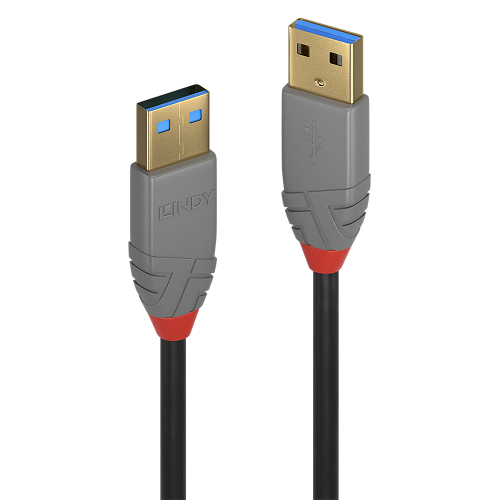 Lindy 36754 cable USB USB 3.2 Gen 1 (3.1 Gen 1) 5 m USB A Negro, Gris_0