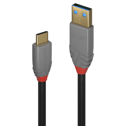 Lindy 36912 cable USB USB 3.2 Gen 2 (3.1 Gen 2) 1,5 m USB C USB A Negro, Gris_0