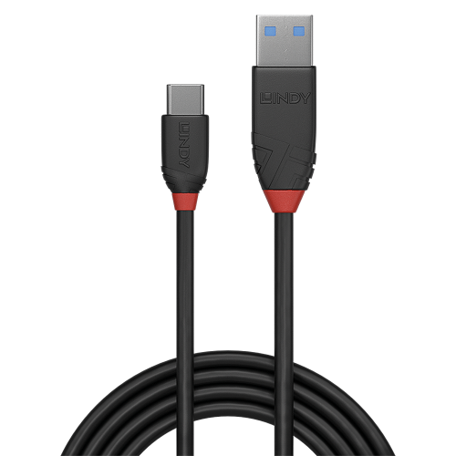 Cabo USB 3.2 Gen 2 Preto LINDY - USB-A para USB-C_1