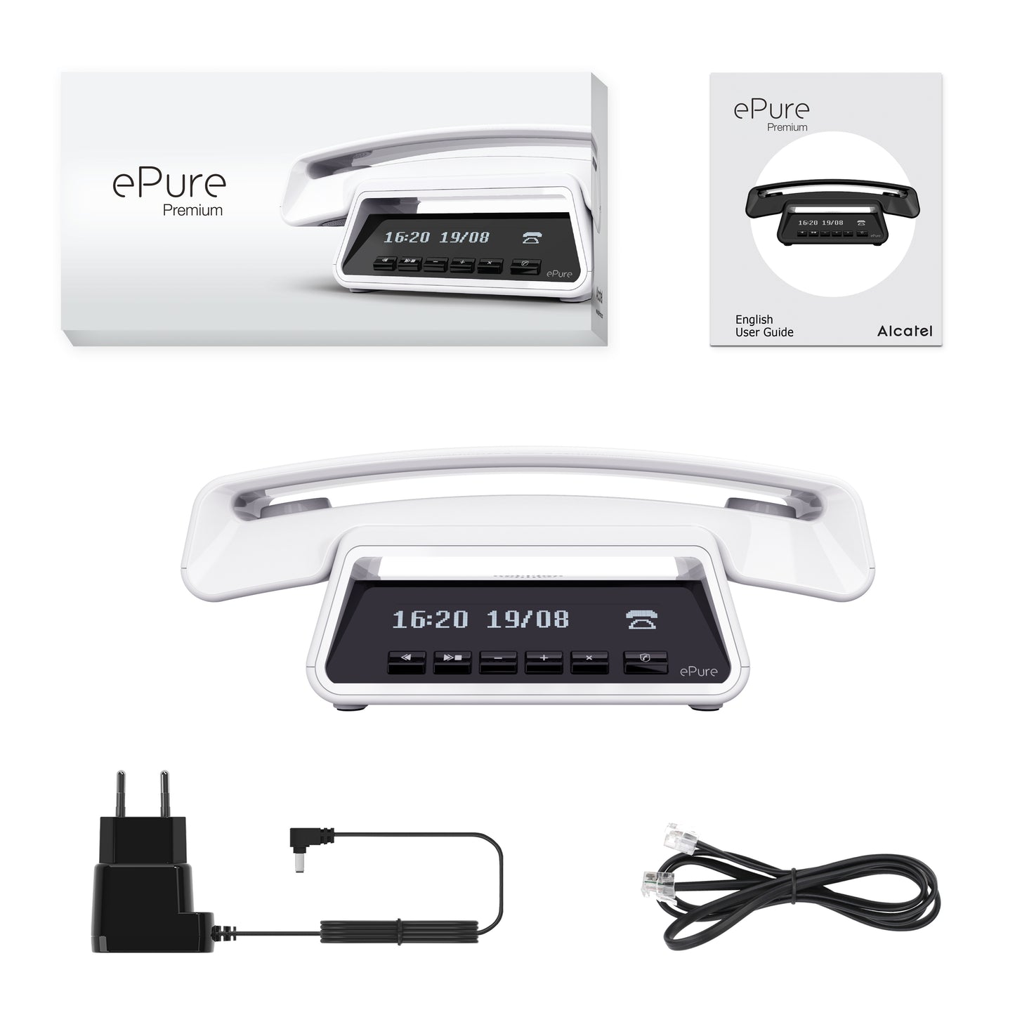 Telefone Sem Fios Alcatel ePure#3 Premium Branco com Atendedor
