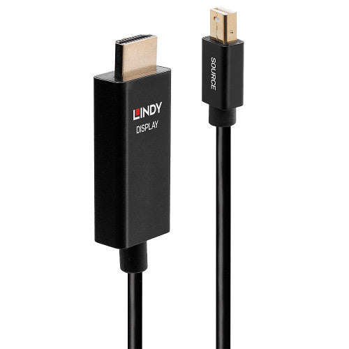 Lindy 40923 adaptador de cable de vÃ­deo 3 m Mini DisplayPort HDMI tipo A (EstÃ¡ndar) Negro_0