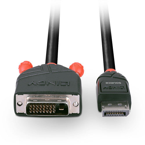 Lindy 41491 adaptador de cable de vÃ­deo 2 m DisplayPort DVI-D Negro_3