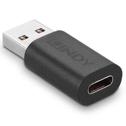 Lindy 41904 cambiador de gÃ©nero para cable USB 3.2 Type A USB 3.2 Type C Negro_1