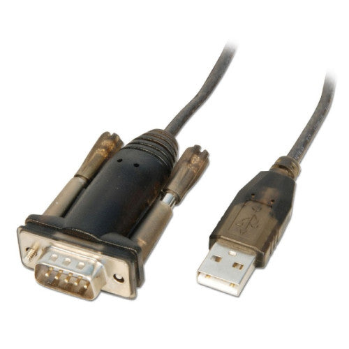 Lindy 42855 cable de serie Gris, Transparente 1,5 m USB tipo A RS-232_0