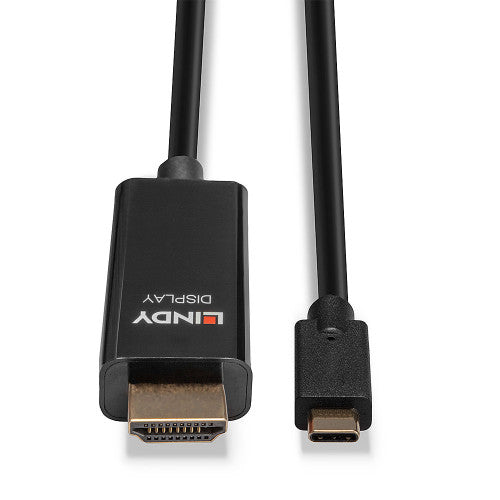 Adaptador USB-C para HDMI LINDY / Preto / 43317_3
