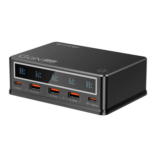 Desktop Charger Blitzwolf BW-i9 110W PD 3xUSB-A, 2xUSB-C (black)_0
