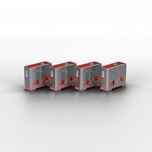 Lindy 40450 bloqueador de puerto Bloqueador de puerto + clave USB tipo A Rosa Acrilonitrilo butadieno estireno (ABS) 5 pieza(s)_1