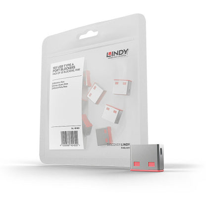 USB Port Schloss LINDY / Preta / 10 Peças sem Chave, Proteção contra Roubo_0
