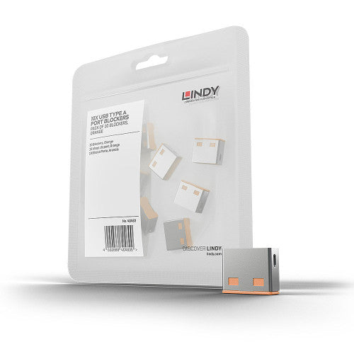 USB Port Schloss LINDY / Preto / 10 Peças / Sem Chave / Proteção contra Roubo / 40463_0