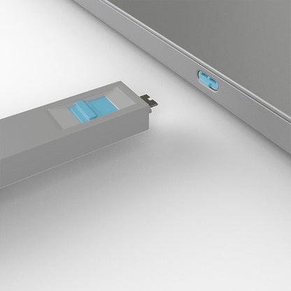 Lindy 40465 bloqueador de puerto Bloqueador de puerto + clave USB Tipo C Azul Acrilonitrilo butadieno estireno (ABS) 1 pieza(s)_3