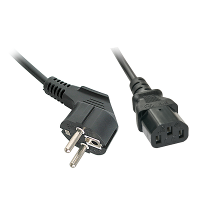 Lindy 30335 cable de transmisiÃ³n Negro 2 m Enchufe tipo F C13 acoplador_1