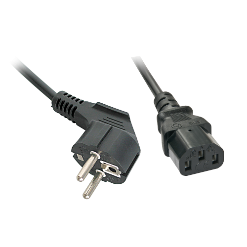 Lindy 30335 cable de transmisiÃ³n Negro 2 m Enchufe tipo F C13 acoplador_1