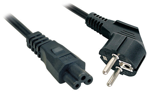 Lindy 3m, CEE 7/7 - IEC 320 C5 Negro CEE7/7 C5 acoplador_0