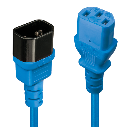Lindy 30470 cable de transmisiÃ³n Azul 0,5 m C14 acoplador C13 acoplador_0