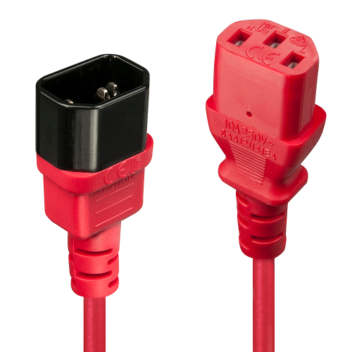Lindy 30478 cable de transmisiÃ³n Rojo 2 m C14 acoplador C13 acoplador_0