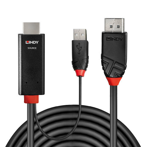 Adaptador HDMI > DisplayPort LINDY / Preto / 1856616_1