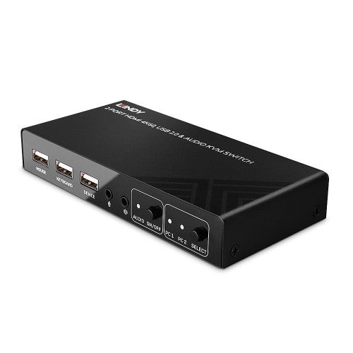 Switch KVM LINDY / HDMI 4K60 / USB 2.0 & Áudio / 32809_0