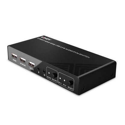 Switch KVM LINDY / HDMI 4K60 / USB 2.0 & Áudio / 32809_0