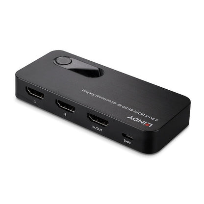 Switch HDMI LINDY 2-Port 2.1 8K60 HDR / Preto / 1910011_1