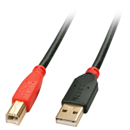 Cabo USB 2.0 LINDY / USB-A Stecker > USB-B Stecker / Preto / 1819714_0