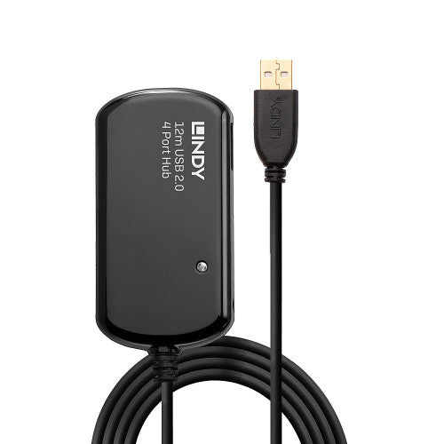 USB Hub LINDY / Preto / 12m_1