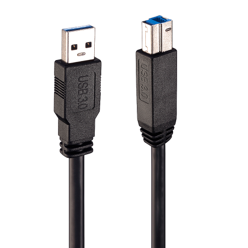 Cabo USB 3.2 Gen 1 LINDY / USB-A Stecker > USB-B Stecker / Preto / 1699772_0