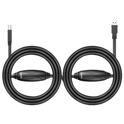 Cabo USB 3.2 Gen 1 LINDY / USB-A Stecker > USB-B Stecker / Preto / 1699772_1