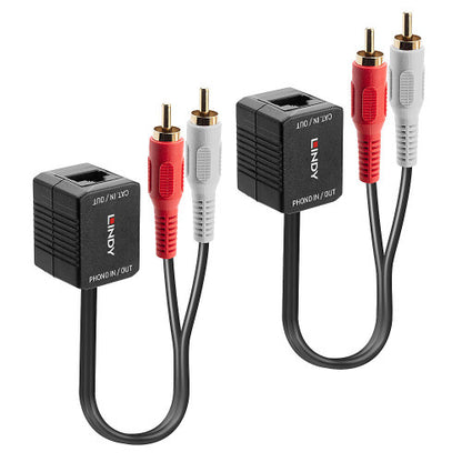 Lindy 70460 extensor audio/video Transmisor de seÃ±ales AV Negro, Rojo, Blanco_1