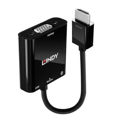 Lindy 38285 adaptador de cable de vÃ­deo 0,1 m HDMI tipo A (EstÃ¡ndar) VGA (D-Sub) Negro_0