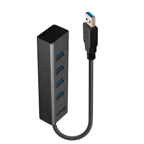 Hub USB 3.0 LINDY / 4 Portas / Preto / 1819239_1
