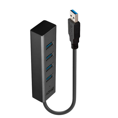 Hub USB 3.0 LINDY / 4 Portas / Preto / 1819239_1