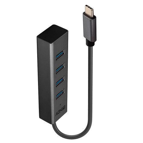 USB Hub LINDY / 4 Portas / Preto / 1910026_1
