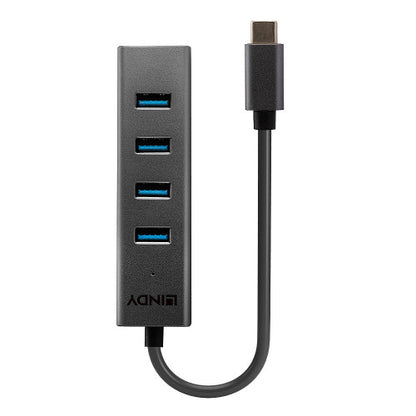 USB Hub LINDY / 4 Portas / Preto / 1910026_2