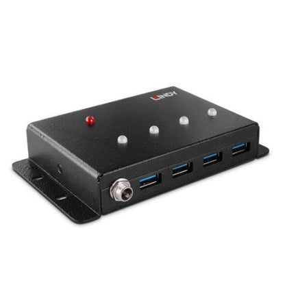 Lindy 43374 hub de interfaz USB 3.2 Gen 1 (3.1 Gen 1) Type-B 5000 Mbit/s Negro_0