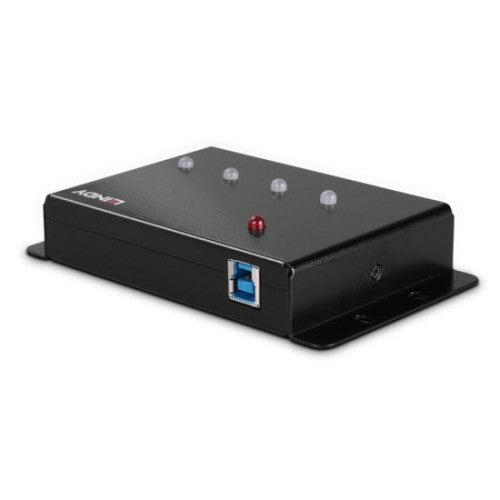 Lindy 43374 hub de interfaz USB 3.2 Gen 1 (3.1 Gen 1) Type-B 5000 Mbit/s Negro_1