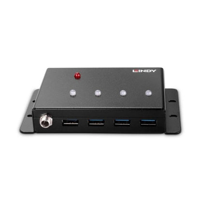 Lindy 43374 hub de interfaz USB 3.2 Gen 1 (3.1 Gen 1) Type-B 5000 Mbit/s Negro_2