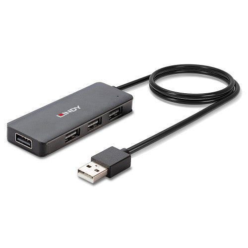 Hub USB 2.0 LINDY / 4 Portas / Preto_4