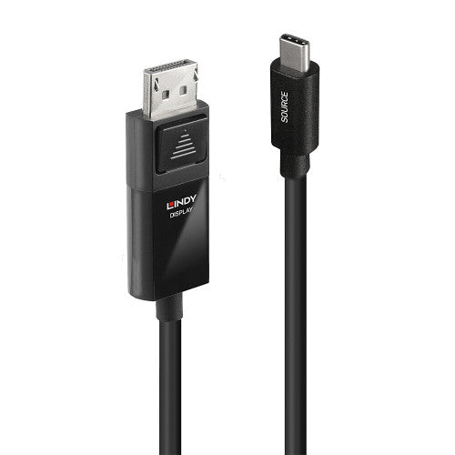 Adaptador USB-C para DisplayPort LINDY / Preto / 8K60 / 43342_0