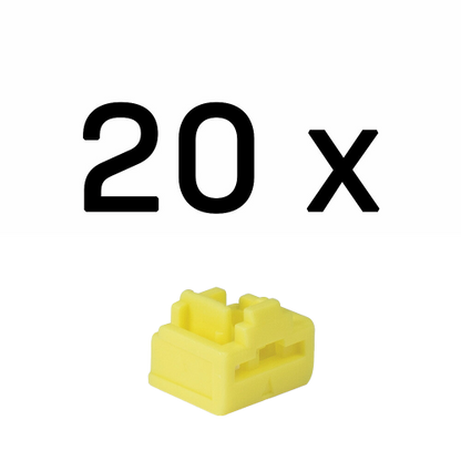 Lindy 47901 bloqueador de puerto RJ-45 Amarillo Acrilonitrilo butadieno estireno (ABS) 20 pieza(s)_0