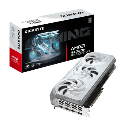 GIGABYTE Radeon RX 9070 XT GAMING OC ICE 16G Tarjeta GrÃ¡fica - 16GB GDDR6, 256bit, PCI-E 5.0, 3060 MHz Frecuencia del nÃºcleo, 2 x DisplayPort, 2 x HDMI, GV-R907XGAMINGOCICE-16GD_0