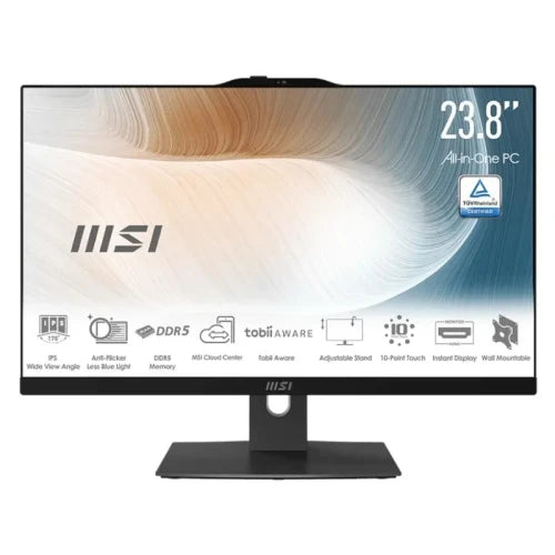 MSI AIO MODERN AM242P 1M-1499ES. 23.8" IPS LED FHD. UMA. SO-DIMM DDR5 16GB (8GB*2). 512GB. W11 HOME. NEGRO_0