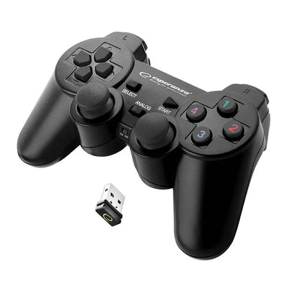 ESPERANZA WIRELESS GAMEPAD 2.4GHZ PS3/PC USB GLADIATOR BLACK_1
