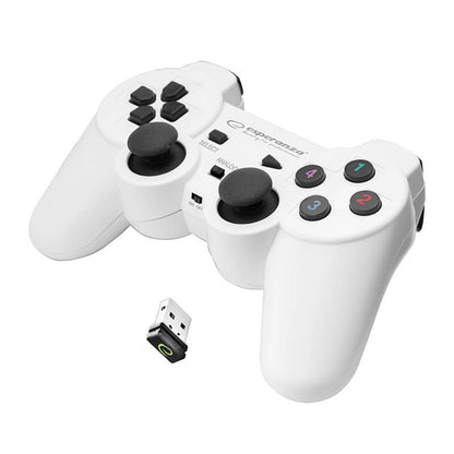 ESPERANZA WIRELESS GAMEPAD 2.4GHZ PS3/PC USB GLADIATOR WHITE/BLACK_1